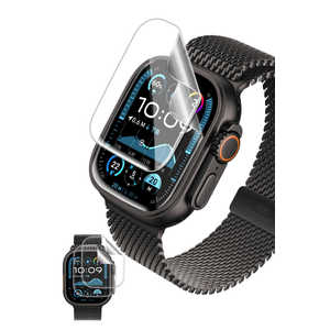 shizukawill Apple Watch 49mm TPU 保護フィルム 2枚セット クリア APWA49GLTPU shizukawill Apple Watch 49mm TPU 保護フィルム 2枚セット クリア APWA49GLTPU