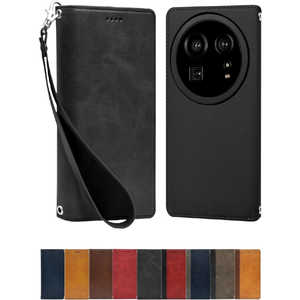 shizukawill AQUOS R9 Pro SH-54E �蒠�^ �P�[�X �J�o�[ �{�v�� ���U�[�P�[�X SHAQR9PBLACK