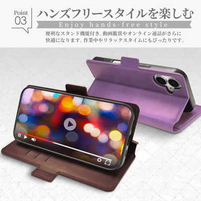 shizukawill iPhone16e 手帳型 ケース カバー 本革調 レザーケース