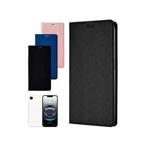 SHIZUKAWILL iPhone16e 手帳型 スリム手帳 ケース カバー (シズカウィル) Black APIPSE4SLBK