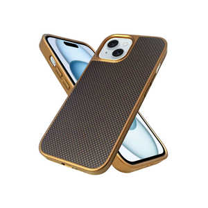 SHIZUKAWILL iPhone15 ケース カバー 耐衝撃 カーボン調ケース シズカウィルRe ゴールド APIP15FC3GD