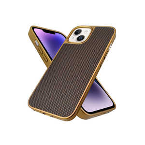 SHIZUKAWILL iPhone14/ iPhone13 ケース カバー 耐衝撃 カーボン調ケース シズカウィルRe ゴールド APIP14FC3GD