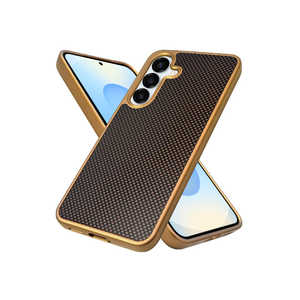 SHIZUKAWILL Galaxy S25 SC-51F SCG31 ケース カバー 耐衝撃 カーボン調ケース シズカウィルRe ゴールド SAGAS25FC3GD