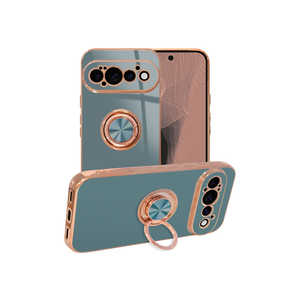 shizukawill Google Pixel11 Pro �P�[�X �J�o�[ �����O�t���P�[�X �O���b�e�B�A �u���[�O���[ GOPI11PCL5GR