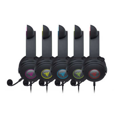 RAZER ゲーミングヘッドセット RAZER Black ［USB /両耳 /ヘッドバンド ...