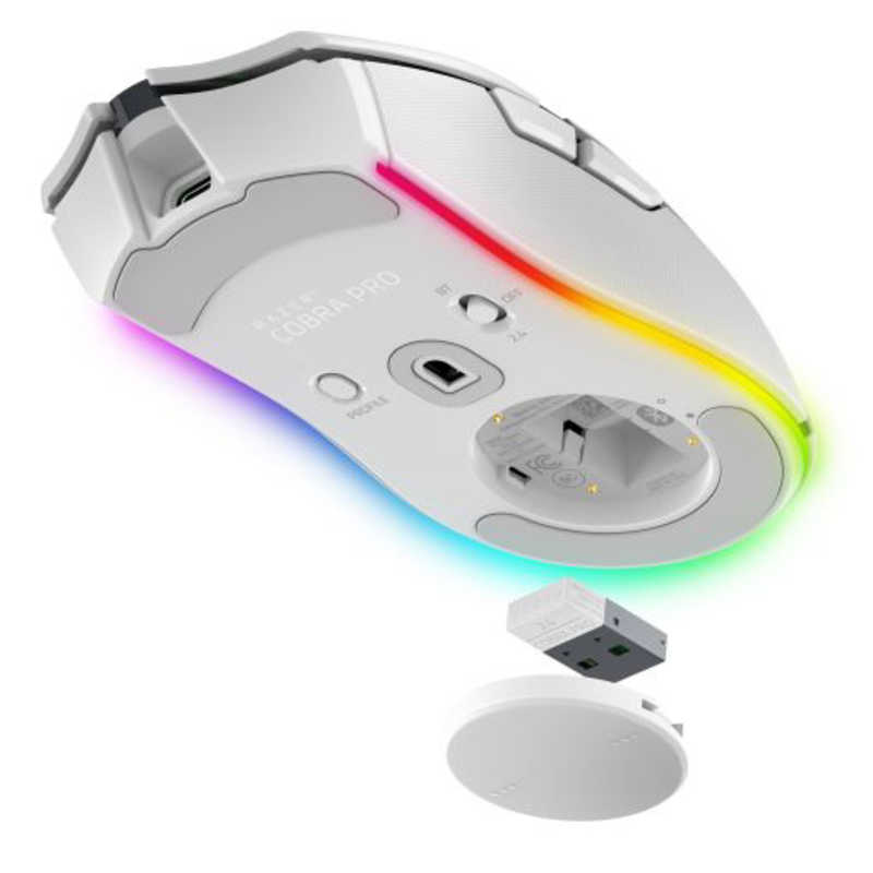 RAZER RAZER ゲーミングマウス Cobra Pro (White Edition) ［光学式 /有線/無線(ワイヤレス) /8ボタン /Bluetooth・USB］ RZ01-04660200-R3A1 RZ01-04660200-R3A1