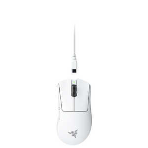 RAZER ゲーミングマウス DeathAdder V4 Pro ［ 光学式 / 有線/無線(ワイヤレス) / 6ボタン / USB ］ White Edition RZ01-05330200-R3A1