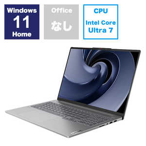 レノボジャパン Lenovo ノートパソコン IdeaPad Pro 5i Gen 9 [ 16型 / Win11 Home / Core Ultra 7 / 16GB / 512GB ] アークティックグレー 83D4002EJP