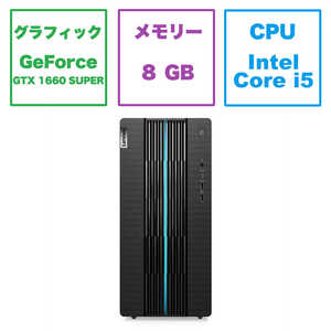レノボジャパン　Lenovo Lenovo IdeaCentre Gaming570i i5 8G 512GB GTX1660S ブラック [モニター無し /intel Core i5 /メモリ:8GB /SSD:512GB] 90T100BKJP