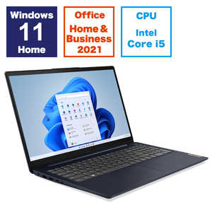 レノボジャパン　Lenovo 【アウトレット】ノートパソコン  Lenovo IdeaPad Slim370i[15.6型 /Windows11 Home /intel Core i5 /メモリ：16GB /SSD：256GB /Office HomeandBusiness /2023年7月モデル] ブルー  82RK00TPJP