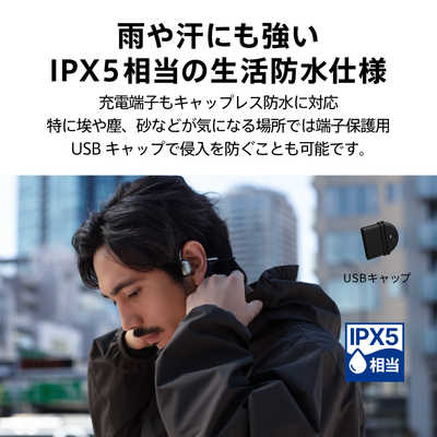 AVIOT 骨伝導イヤホン metallic black [ マイク 対応 / 骨伝導