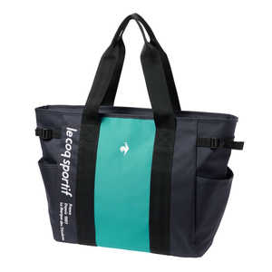 ルコック ゴルフ用品 スポーティデザイン シンプルトートバック ［高さ39×幅37-56×底マチ21cm / 640g］ ネイビー×グリーン LG4FTT01M