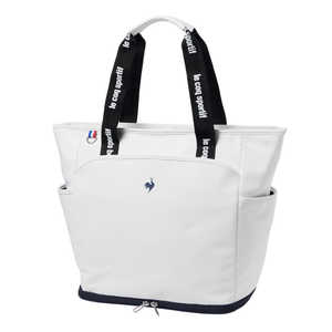 ルコック ゴルフ用品 二層式 ボストンバッグ シューズ収納可能タイプ ［高さ36×幅35-51×底マチ20cm / 670g］ ホワイト LG5FBB00L