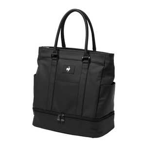 ルコック ゴルフ用品 二層式ボストンバッグ(シューズ収納可能) ［高さ42×幅41-46×底マチ23cm / 1050g］ ブラック LG5FBB01M