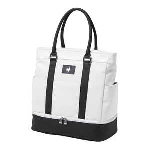 ルコック ゴルフ用品 二層式ボストンバッグ(シューズ収納可能) ［高さ42×幅41-46×底マチ23cm / 1050g］ ホワイト LG5FBB01M