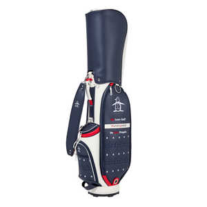 マンシング ゴルフ用品 合皮素材ペンギン刺繍キャディバッグ ［8.5型 / 46インチ対応 / 6分割 / 3.1kg］ ネイビー MG5FCB02L