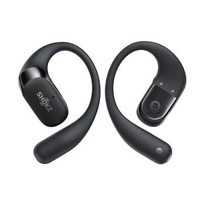 SHOKZ ワイヤレスイヤホン 充電ケース付き ブラック SHOKZ オープンフィット ワイヤレスイヤホン ブラック 充電