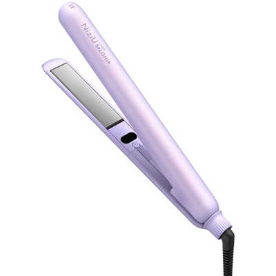 Bioprogramming ストレートヘアアイロン パープル サロニア スムースシャイン ストレートヘアアイロン 24mm ［交流