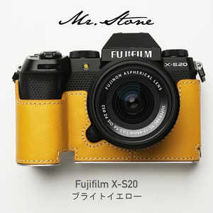 MR．STONE (受注生産) 富士フィルム X-S20 専用本革ボディケース クラシック ブライトイエロー PTAY010