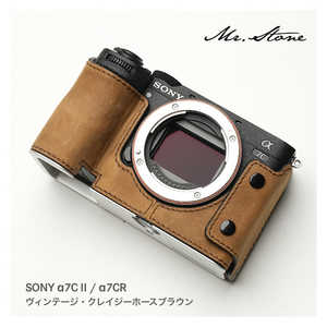 MR.STONE (受注生産) SONY a7CII/a7CR 専用本革ボディケース ヴィンテージ クレイジーホースブラウン PTAZ006 MR.STONE (受注生産) SONY a7CII/a7CR 専用本革ボディケース ヴィンテージ クレイジーホースブラウン PTAZ006