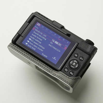 MR.STONE Canon PowerShot V1用 本革ケース クラシック ブラック