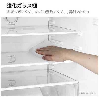 ブラック 2ドア冷蔵庫 ガラス棚付き ブラック 2ドア冷蔵庫 ガラス棚付き