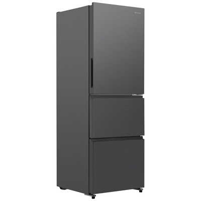 ハイセンス 冷蔵庫 3ドア 358L 右開き 幅59.9cm ブラック HR-GC360KB