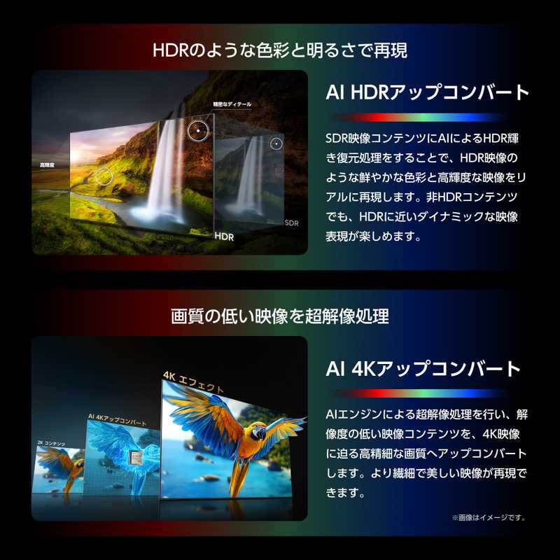 ハイセンス ハイセンス RGB Mini LED液晶テレビ UXS 85V型 4K対応 4Kチューナー内蔵 YouTube対応 Bluetooth対応 (要事前見積) RGB 85UXS RGB 85UXS