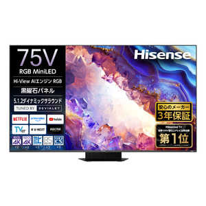 �n�C�Z���X �t���e���r �m75V�^ / Bluetooth�Ή� / 4K�Ή� / BS�ECS 4K�`���[�i�[���� / YouTube�Ή��n RGB 75UXS