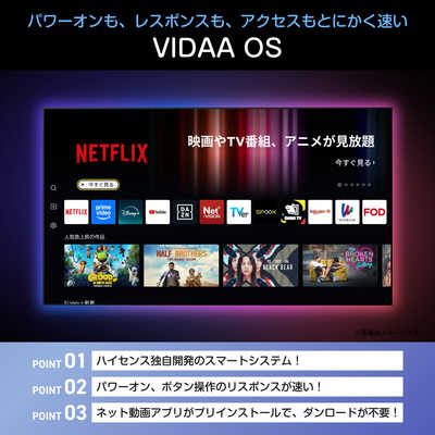 ハイセンス 液晶テレビ ［55V型 / Bluetooth対応 / 4K対応 / BS・CS 4K