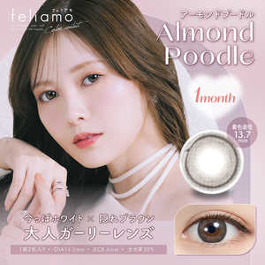 Pia (度あり/-5.25) フェリアモ マンスリー アーモンドプードル(BC8.6 / PWR-5.25 / DIA14.5)(2枚入) カラコン Pia (度あり/-5.25) フェリアモ マンスリー アーモンドプードル(BC8.6 / PWR-5.25 / DIA14.5)(2枚入) カラコン