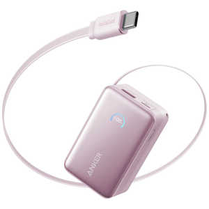 �A���J�[ Anker Japan ���o�C���o�b�e���[ Nano Power Bank (10000mAh�A45W�A����莮 USB-C�P�[�u��) �mUSB Power Delivery�Ή� / 2�|�[�g�n �s���N A1638N51