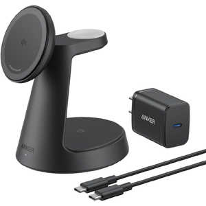 �A���J�[ Anker Japan ���C�����X�[�d�� Anker MagGo Wireless Charging Station (3-in-1 Dock Stand) �m�}���`�^ / Qi2 15W�Ή��n B25M4511