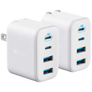 �A���J�[ Anker Japan �}���[�d�� Anker Zolo Charger (50W 4Ports) 2�Z�b�g �m4�|�[�g / USB Power Delivery�Ή��n �z���C�g B121E121