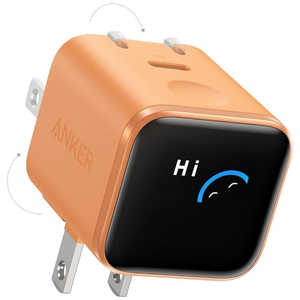 �A���J�[ Anker Japan Anker Nano Charger (45W�ADisplay�A�X�C���O�v���O) �m1�|�[�g / USB Power Delivery�Ή��n �I�����W A121DNO1