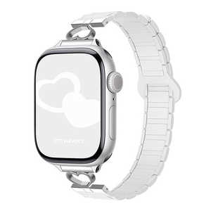 GAACAL APPLE WATCH 1-10/SE1-2 38/40/41/42(10のみ)MM ハートデザインマグネット式シリコンバンド ホワイト W00606WA GAACAL APPLE WATCH 1-10/SE1-2 38/40/41/42(10のみ)MM ハートデザインマグネット式シリコンバンド ホワイト W00606WA