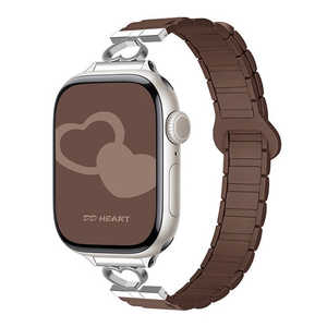 GAACAL APPLE WATCH 1-10/SE1-2 38/40/41/42(10のみ)MM ハートデザインマグネット式シリコンバンド ブラウン W00606BRA GAACAL APPLE WATCH 1-10/SE1-2 38/40/41/42(10のみ)MM ハートデザインマグネット式シリコンバンド ブラウン W00606BRA