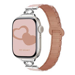 GAACAL APPLE WATCH 1-10/SE1-2 38/40/41/42(10のみ)MM ハートデザインマグネット式シリコンバンド ピンク W00606PA GAACAL APPLE WATCH 1-10/SE1-2 38/40/41/42(10のみ)MM ハートデザインマグネット式シリコンバンド ピンク W00606PA