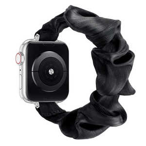 GAACAL APPLE WATCH 1-10/SE1-2 38/40/41/42(10のみ)MM シュシュ風バンド ブラック W00607BKA GAACAL APPLE WATCH 1-10/SE1-2 38/40/41/42(10のみ)MM シュシュ風バンド ブラック W00607BKA