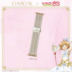 GAACAL APPLE WATCH 1-11/SE1-3 38/40/41/42(10-11)MM �i�C�������b�V���o���h �J�[�h�L���v�^�[������ �f�U�C��C �x�[�W�� G00154CA