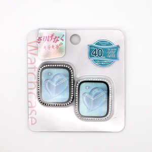 クールモバイルカンパニー APPLE WATCH 4-6/SE1-3 40MM ラインストーンカバー 2P クリア/ブラック AWFR2P-01