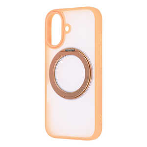 レイアウト iPhone17 ハイブリッドケース シルキーマット マグネット充電対応 リング付き / RT-P52BS11/OR レイアウト iPhone17 ハイブリッドケース シルキーマット マグネット充電対応 リング付き / RT-P52BS11/OR