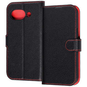 ���C�A�E�g Google Pixel 10a / �蒠�^���U�[�P�[�X �V���v�� �}�O�l�b�g / �u���b�N/���b�h RT-GP10AELC1/BR