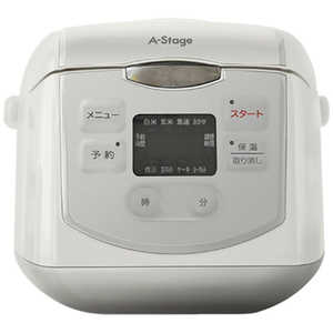 ＜コジマ＞ A-STAGE 炊飯器 4合 マイコン ホワイト GRCH40W
