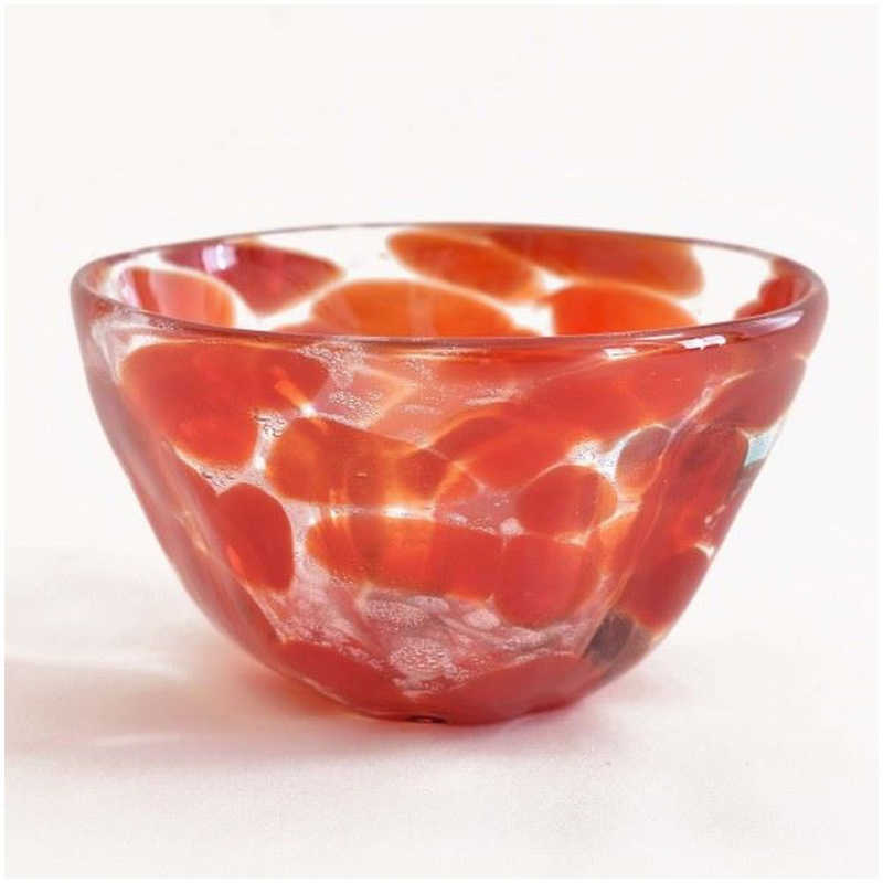 琉球ガラス匠工房 琉球ガラス匠工房 琉球ガラス 波の花 小鉢 赤 ﾘｭｳｷｭｳｶﾞﾗｽﾅﾐﾉﾊﾅｺﾊﾞﾁ ﾘｭｳｷｭｳｶﾞﾗｽﾅﾐﾉﾊﾅｺﾊﾞﾁ