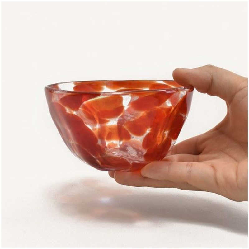 琉球ガラス匠工房 琉球ガラス匠工房 琉球ガラス 波の花 小鉢 赤 ﾘｭｳｷｭｳｶﾞﾗｽﾅﾐﾉﾊﾅｺﾊﾞﾁ ﾘｭｳｷｭｳｶﾞﾗｽﾅﾐﾉﾊﾅｺﾊﾞﾁ