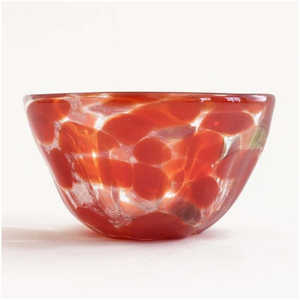 琉球ガラス匠工房 琉球ガラス 波の花 小鉢 赤 ﾘｭｳｷｭｳｶﾞﾗｽﾅﾐﾉﾊﾅｺﾊﾞﾁ