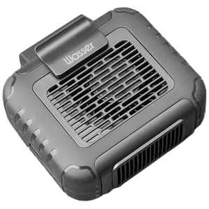 大河商事 腰掛けハンズフリー 携帯小型扇風機 WASSER_FAN004-B 大河商事 腰掛けハンズフリー 携帯小型扇風機 WASSER_FAN004-B