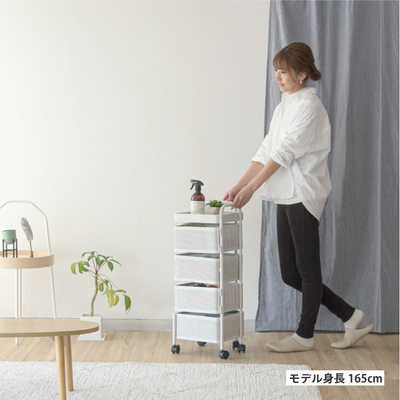 大河商事 (モノワ008)4段 キッチンワゴン ホワイト monowa008 の通販