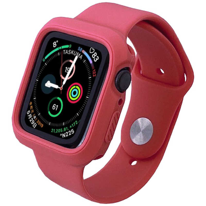ROOX ROOX シンプル・モノカラー for Apple Watch 4&5 44mm ピンク JGWSSCW5L0-PK JGWSSCW5L0-PK